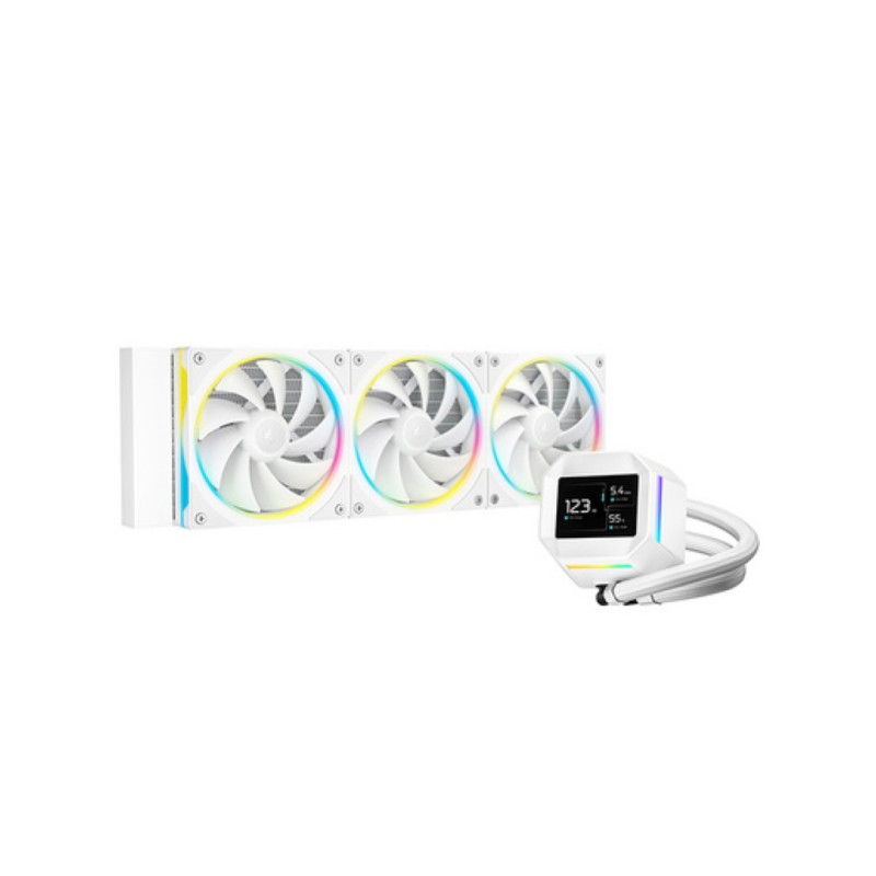 Vodno hlajenje DeepCool LM360 WH LCD - 360mm ARGB bela (R-LM360-WHDMMC-1)