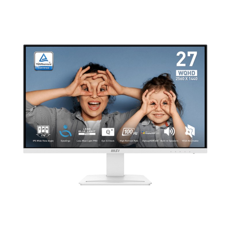 Monitor MSI 68,6 cm (27,0) MP273QWDE 2560x1440 100Hz IPS 1ms 2xHDMI DisplayPort Zvočniki  DCI-P3-94% AdaptiveSync HDR400 PRO