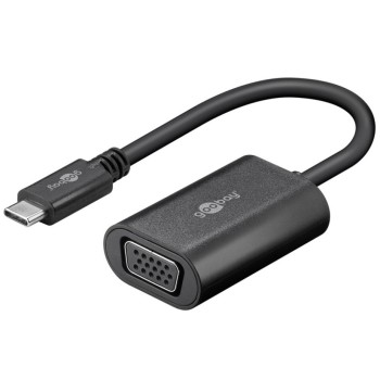 Adapter USB-C => VGA FHD Goobay črn (38531) Adapter USB-C => VGA FHD Goobay črn (38531)