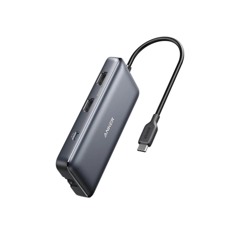 Priklopna postaja USB-C => Anker PowerExpand 553 8v1 2x HDMI 2xUSB3.1 1xUSB-C 85W 1xLAN Čitalec kartic (A83800A1)