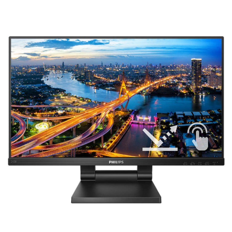 Monitor touch Philips 60,5 cm (23,8)  242B1TC 1920x1080 75Hz IPS 4ms VGA HDMI DisplayPort 4xUSB3.2 Zvočniki  3H sRGB102%