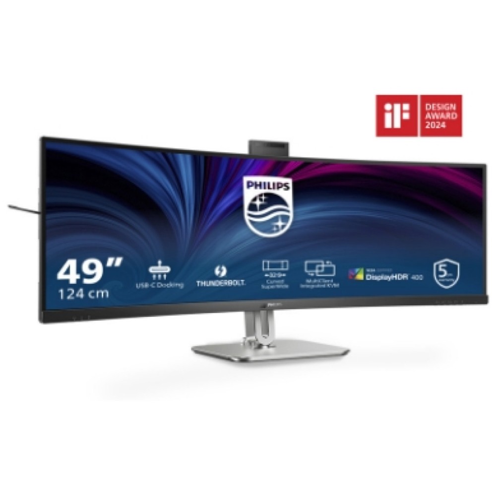 Monitor Philips 124 cm (48,8) 49B2U6903CH 5120x1440 Curved 100Hz IPS 4ms 2xHDMI DisplayPort Thunderbolt4 USB-C 100W Thunderbolt4-Out 4xUSB3.2 USB-C-Out HAS Zvočniki 2x5W  3H sRGB119% HDR400