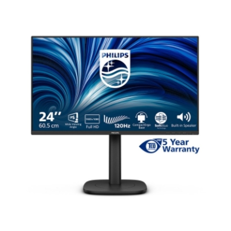 Monitor Philips 60,5 cm (23,8) 24B2N3200J 1920x1080 120Hz IPS 4ms VGA HDMI DisplayPort 4xUSB3.2 Pivot Zvočniki  3H sRGB110% SeparateSync