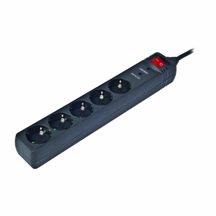 Prenapetostna zaščita Energenie 4,5m 5x220V črn SPG5-C-15