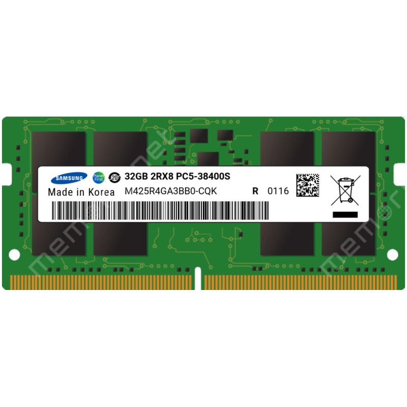 SO-DIMM DDR5 32GB 4800MHz CL40 Single (1x32GB) Samsung Value 1,1V Notesniki zelena (M425R4GA3BB0-CQK)