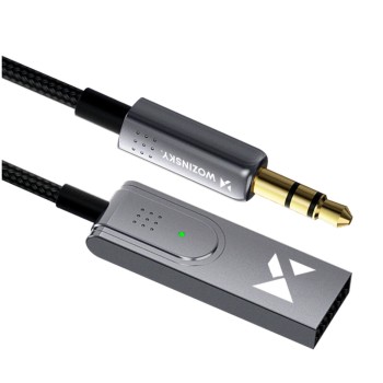 Adapter audio USB Wozinsky Bluetooth 5.3 AUX 3.5mm črn (WTODB)