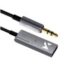 Adapter audio USB Wozinsky Bluetooth 5.3 AUX 3.5mm črn (WTODB)