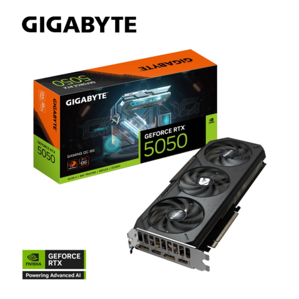 Grafična kartica GIGABYTE GeForce RTX 5050 Gaming OC 8G, 8GB GDDR6, PCI-E 5.0 GIGABYTE Grafična kartica GIGABYTE GeForce RTX 5050 Gaming OC 8G, 8GB GDDR6, PCI-E 5.0