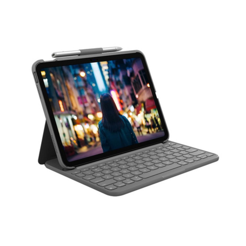 Tipkovnica Logitech Slim Folio za iPad 10. gen siva SLO gravura (920-011429)
