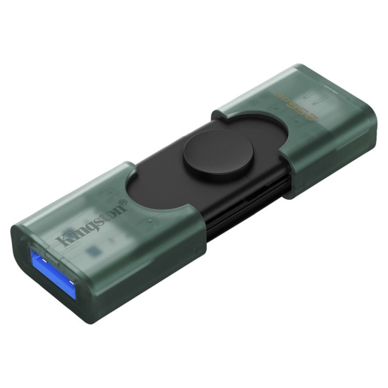 Spominski ključek 256GB USB3.2/USB-C Kingston DT Duo plastičen prozorn (DTDEG2/256GB)