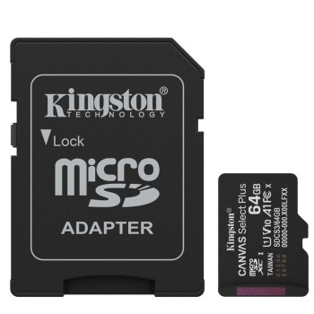 Spominska kartica SDXC-Micro 128GB Kingston Canvas Select Plus 150MB/s/50MB/s UHS-I +adapter (SDCS3/128GB)