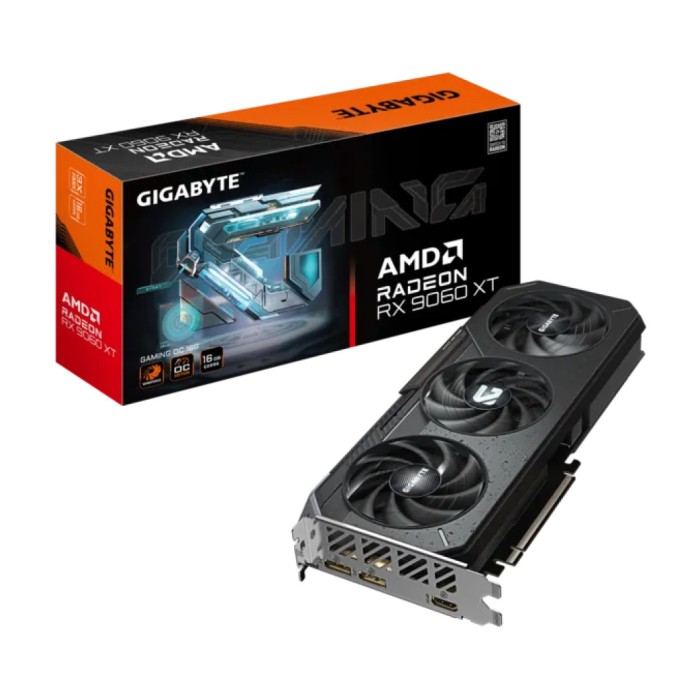 Grafična kartica AMD RX9060 XT GigaByte Gaming OC - 16GB GDDR6  | 1xHDMI 2.1b 2xHDMI 2.1b (GV-R9060XTGAMING OC-16GD)