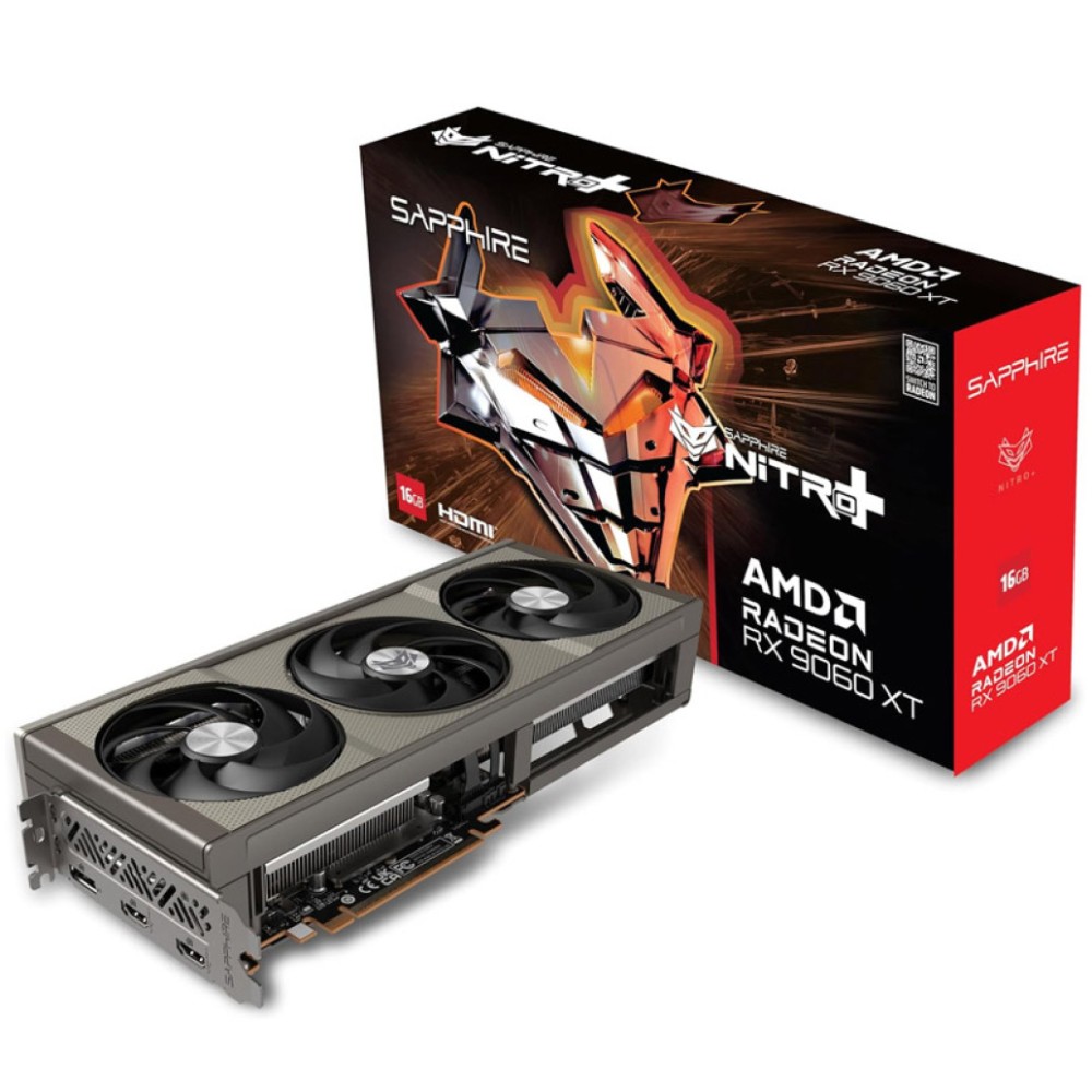 Grafična kartica AMD RX9060 XT Sapphire Nitro+ GAMING OC - 16GB GDDR6 | 2xHDMI 2.1a 1xDisplayport 2.1a (11350-01-20G) Sapphire Grafična kartica AMD RX9060 XT Sapphire Nitro+ GAMING OC - 16GB GDDR6 | 2xHDMI 2.1a 1xDisplayport 2.1a (11350-01-20G)
