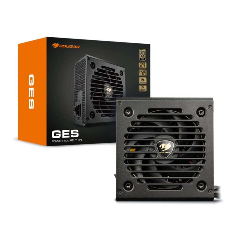 Napajalnik - 750W Cougar GES 750 Gold 80Plus Gold 91% ATX 3.1 Non modular 120mm črna (CGR GESX2-750) Cougar Napajalnik - 750W Cougar GES 750 Gold 80Plus Gold 91% ATX 3.1 Non modular 120mm črna (CGR GESX2-750)