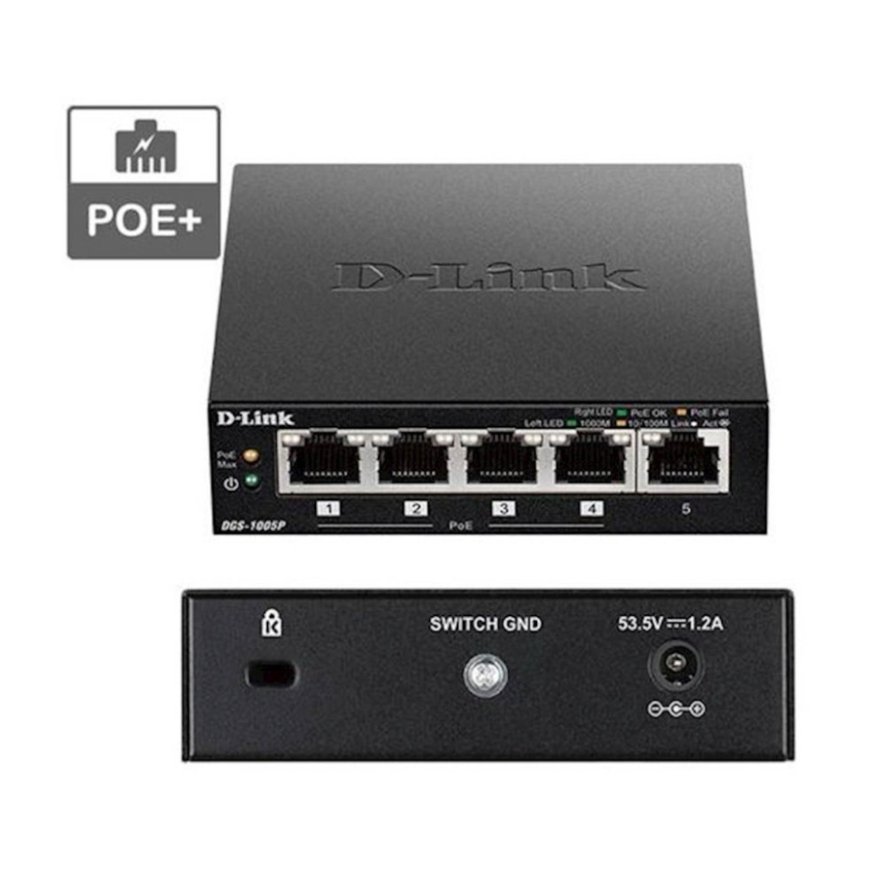 STIKALO 5-PORT D-link 100/1000 1000 PoE (DGS-1005P/E) D-link STIKALO 5-PORT D-link 100/1000 1000 PoE (DGS-1005P/E)