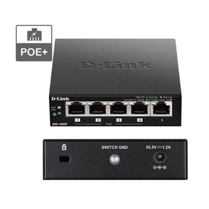 STIKALO 5-PORT D-link 100/1000 1000 PoE (DGS-1005P/E) STIKALO 5-PORT D-link 100/1000 1000 PoE (DGS-1005P/E)