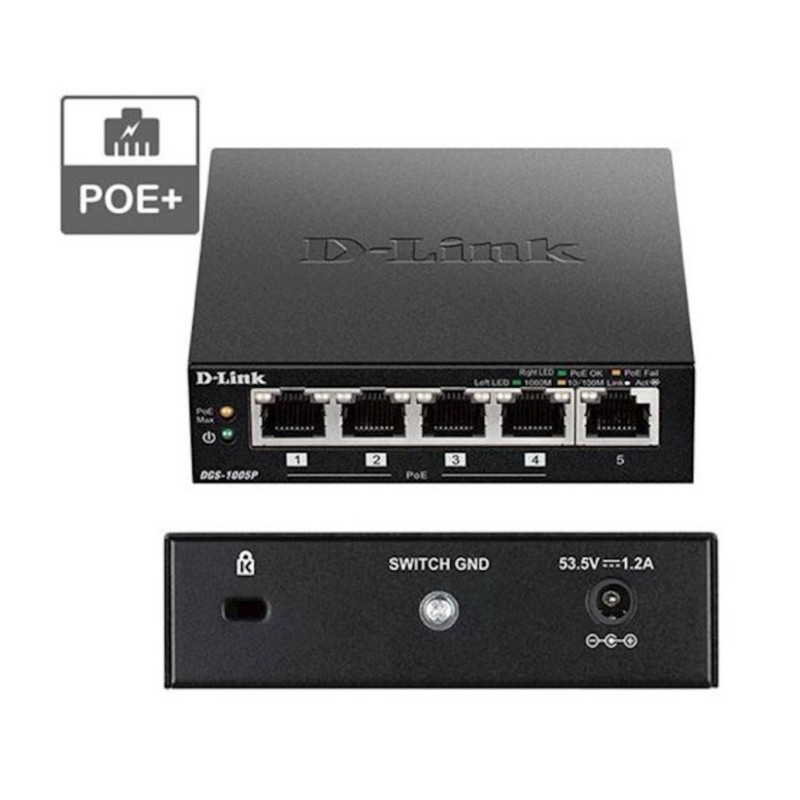 STIKALO 5-PORT D-link 100/1000 1000 PoE (DGS-1005P/E) D-link STIKALO 5-PORT D-link 100/1000 1000 PoE (DGS-1005P/E)