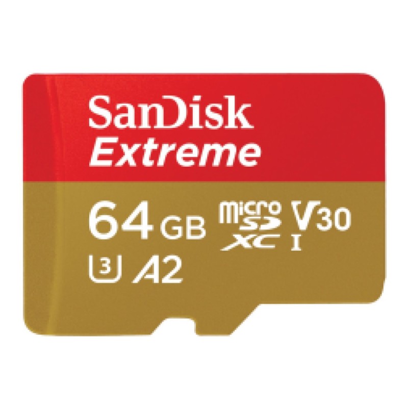Spominska kartica SDHC-Micro 64GB Sandisk Extreme Pro Extreme 170MB/s/170MB/s U3 V30 UHS-I +adapter (SDSQXAH-064G-GN6AA)
