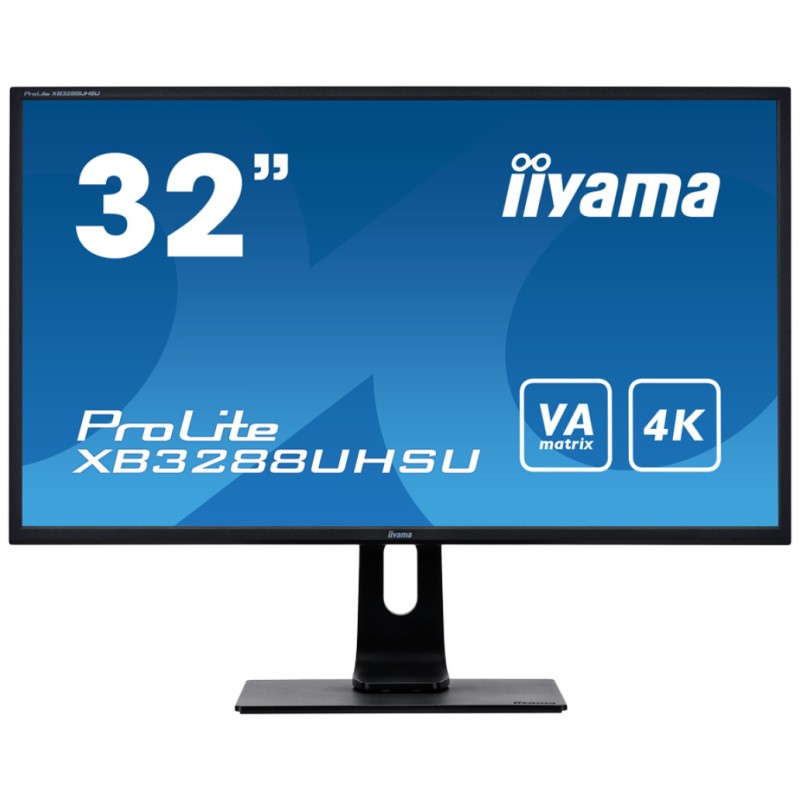 Monitor Iiyama 80 cm (31,5) XB3288UHSU-B5 3840x2160 VA 3ms 2xHDMI DisplayPort 2xUSB3.2 Pivot Zvočniki 2x3W  NTSC95% AdaptiveSync ProLite
