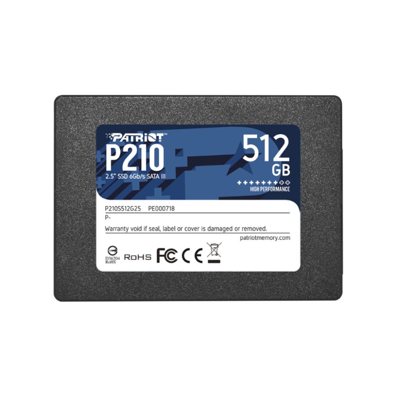 Disk SSD 6,4cm (2,5) SATA3 512GB Patriot P210 2,5 520/430MB/s (P210S512G25)