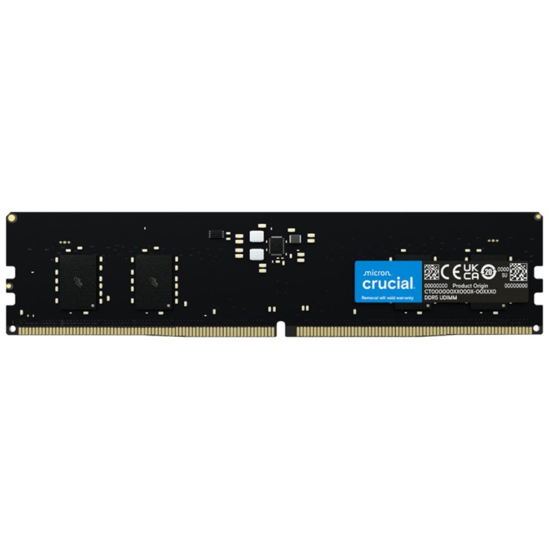 DDR5 16GB 5600MHz CL46 Single (1x32GB) Crucial UDIMM XMP3.0 1,1V PC črna (CT32G56C46U5T)