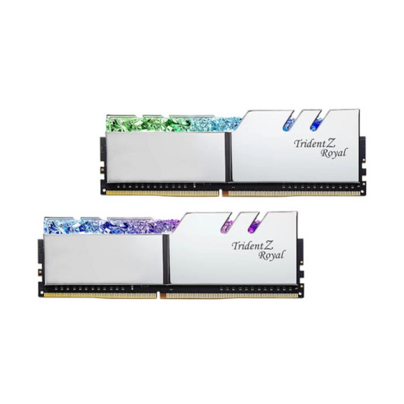DDR4 32GB 3600MHz CL16 KIT (2x16GB) G.Skill RGB Trident Z Royal XMP2.0 1,35V srebrna (F4-3600C16D-32GTRSC) G.Skill DDR4 32GB 3600MHz CL16 KIT (2x16GB) G.Skill RGB Trident Z Royal XMP2.0 1,35V srebrna (F4-3600C16D-32GTRSC)