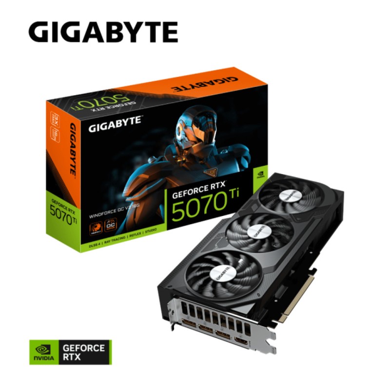 Grafična kartica nVidia RTX5070Ti GigaByte Windforce OC V2 - 16GB GDDR7 (GV-N507TWF3OCV2-16GD)