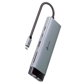 Priklopna postaja USB-C => 3xUSB-A 1xUSB-C PD 100W 1xUSB-C 1xHDMI 1xRJ45 microSD/SD TP-Link (UH9120C)
