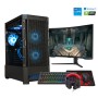 Gaming komplet Računalnik MEGA S8 Intel i5-14600KF/RTX5060Ti-16GB/16GB-DDR5/1TB/750W/Win11Home/črna RGB + Estetski napajalni kabli ( Svetlo modra / črna )