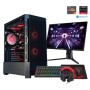 Gaming komplet Računalnik MEGA S8 R5-9600X/RX9060XT/16GB-DDR5/1TB/750W/Win11Home/črna RGB + Estetski napajalni kabli ( Rdeča / črna )