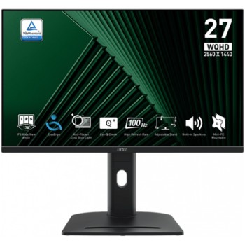 Monitor MSI 68,6 cm (27,0") MP275QPG 2560x1440 100Hz IPS 1ms 2xHDMI DisplayPort Pivot Zvočniki  DCI-P3 AdaptiveSync PRO-Serija