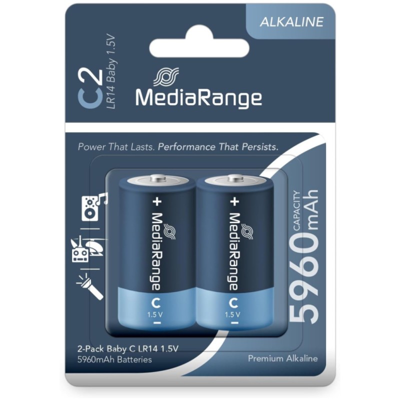 Baterijski vložek MediaRange MRBAT108 1,5V C/LR14 2 kos Premium Alkalne (113248) MediaRange Baterijski vložek MediaRange MRBAT108 1,5V C/LR14 2 kos Premium Alkalne (113248)