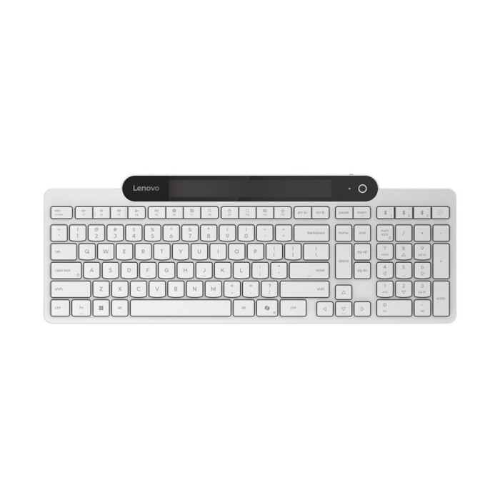 Tipkovnica Bluetooth Lenovo 800 Multi Device samopolnilna solarna SLO | bela (GY41R69602)
