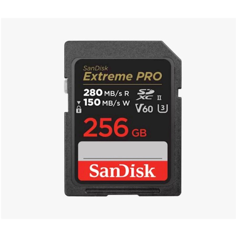 Spominska kartica SDXC 256GB Sandisk Extreme Pro 280MB/s/150MB/s U3 V60 UHS-II (SDSDXEP-256G-GN4IN)