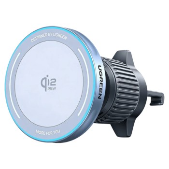 Avto polnilec in magnetni nosilelc za telefon MagFlow 25W Ugreen (55967)