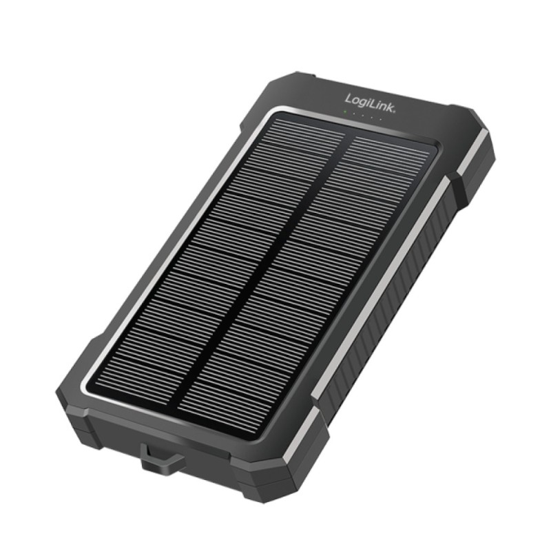 Prenosna baterija Logilink 10.000mAh 20W 2x USB-A 1x USB-C solarna črna (PA0390)