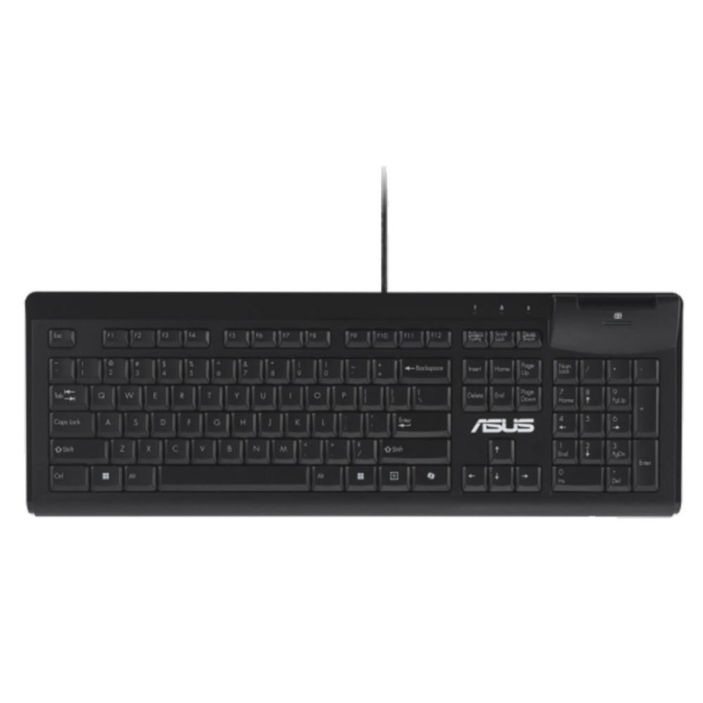 Tipkovnica Žična Asus KU100 s čitalcem kartic US | črna (90XB05E0-BKB010) ASUS Tipkovnica Žična Asus KU100 s čitalcem kartic US | črna (90XB05E0-BKB010)
