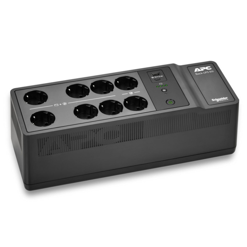 UPS APC Back-UPS Line-Interactive 850VA/520W 230V 92VAh 8x220V USB (BE850G2-GR_SL*)