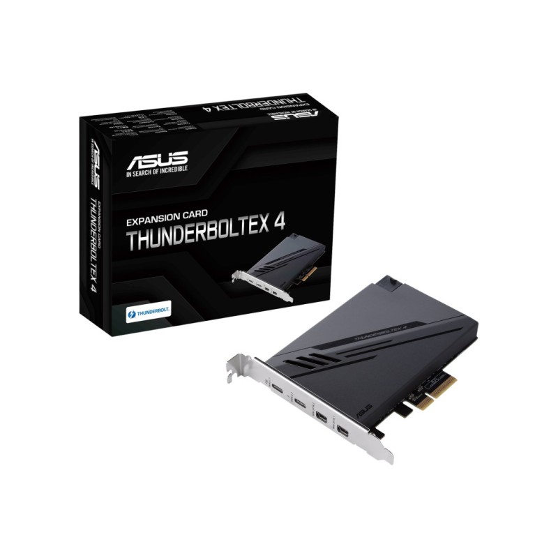 Kontroler Asus PCI-Express => ThunderboltEX 4 Card PCIe 3.0 2xUSB-C/Thunderbolt4 2xMini-DP (90MC09P0-M0EAY0) ASUS Kontroler Asus PCI-Express => ThunderboltEX 4 Card PCIe 3.0 2xUSB-C/Thunderbolt4 2xMini-DP (90MC09P0-M0EAY0)