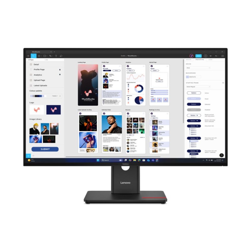 Monitor Lenovo 80 cm (31,5) T32UD-40 3840x2160 IPS 4ms HDMI DisplayPort USB-C 100W 3xUSB3.2 USB-C-Out sRGB99% RJ45 HDR10 ThinkVision Lenovo Monitor Lenovo 80 cm (31,5) T32UD-40 3840x2160 IPS 4ms HDMI DisplayPort USB-C 100W 3xUSB3.2 USB-C-Out sRGB99% RJ45 HDR10 ThinkVision