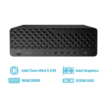 Računalnik HP SFF Elitedesk 8 G1i AI PC Ultra 5-235/Q870/16GB-DDR5/512GB/Intel grafika HDMI 2xDP 2xUSB-C/RJ45/280W-92%/Win11Pro 99M76ET#ABD