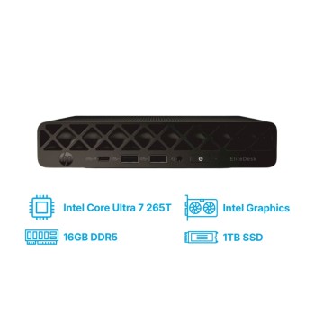 Računalnik HP Mini ProDesk 4 G1i Ultra 7-265T/Q870/16GB/1TB/1xM.2 prost/Intel grafika HDMI 2xDP /BT WiFi RJ45/90W-89%/Win11Pro BY7D1ET