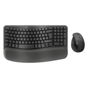 Tipkovnica in miš Logitech Bluetooth + USB ergonomska Wave Keys in Lift COMBO SLO grafitna (920-013635)