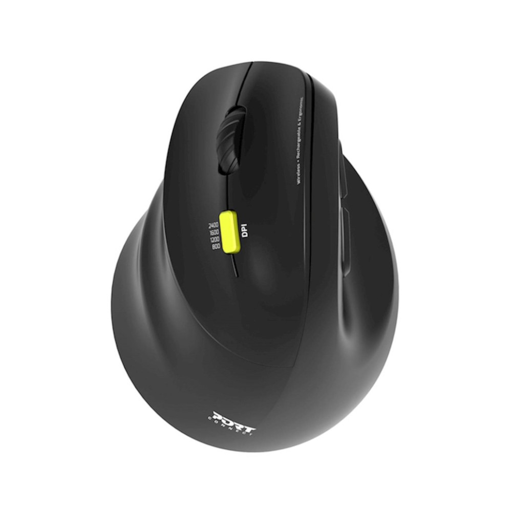 Miš brezžična + Bluetooth ergonomska Port Ergo 2400DPI za levičarje 5 gumbov črna (910008) Port Miš brezžična + Bluetooth ergonomska Port Ergo 2400DPI za levičarje 5 gumbov črna (910008)