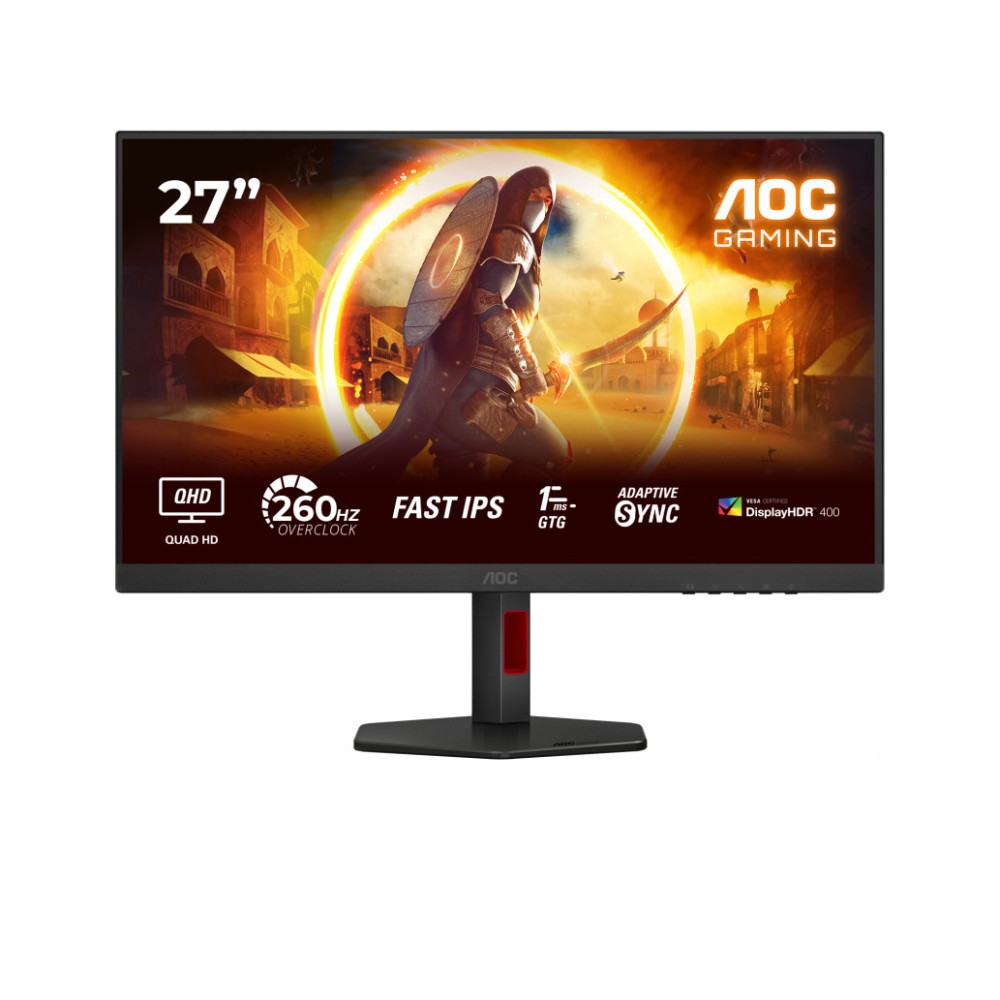 Monitor AOC 68,6 cm (27,0) Q27G4ZR 2560x1440 Gaming 260Hz-OC Fast-IPS 0,3ms 2xHDMI DisplayPort Pivot Zvočniki DCI-P3-95% AdaptiveSync HDR400 G4 AOC Monitor AOC 68,6 cm (27,0) Q27G4ZR 2560x1440 Gaming 260Hz-OC Fast-IPS 0,3ms 2xHDMI DisplayPort Pivot Zvočniki DCI-P3-95% AdaptiveSync HDR400 G4