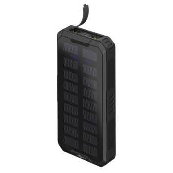 Prenosna baterija Goobay Powerbank 20.000 mAh USB-C Quick-Charge 3.0 sončne celice črna