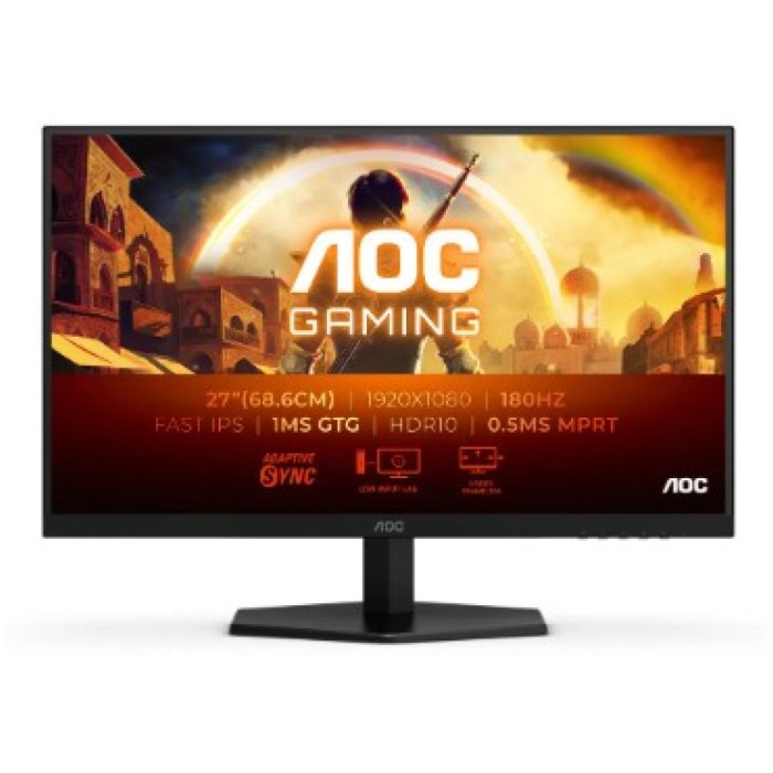 Monitor AOC 68,6 cm (27,0") 27G42E-OE 1920x1080 Gaming 180Hz Fast-IPS 0,5ms HDMI DisplayPort  6H DCI-P3-94% AdaptiveSync G4 SATA