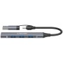 HUB USB-C/A => 3xUSB-A 2.0 1xUSB-A 3.0 DS-02 Canyno siv (CNS-TDS02G)