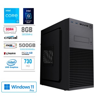 Računalnik MEGA MT S4 i3-14100/Intel 730/8GB/500GB/450W/Win11Pro Računalnik MEGA MT S4 i3-14100/Intel 730/8GB/500GB/450W/Win11Pro