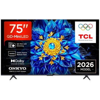 TV sprejemnik TCL 75,0" 190,5 cm 75P8L 3840x2160 QD Mini LED Google TV 4xHDMI USB BT WiFi  HDR10+
